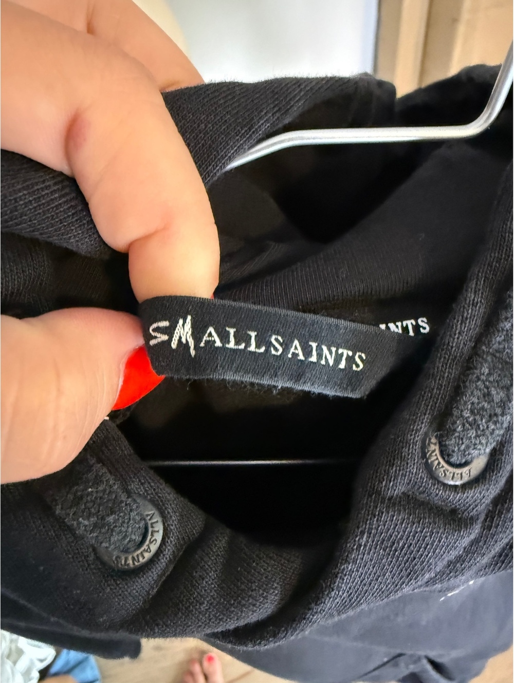 All Saints Boys' Black Hoodie Sweatshirt with Graphic Print - Picture 5 of 11